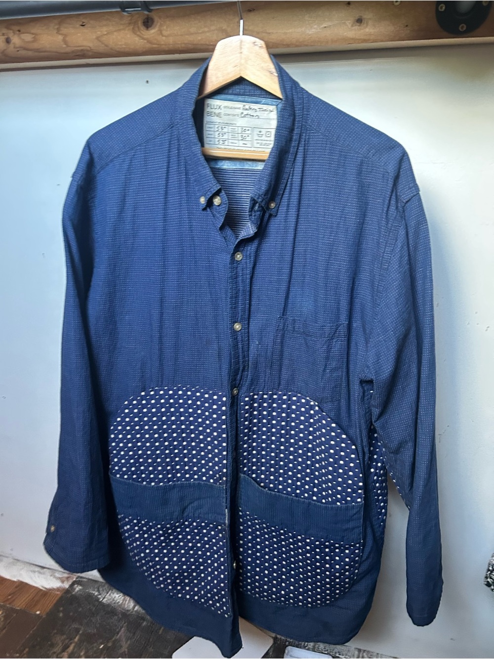 Indigo Jacquard Patch Pockets Sketchbook Jackat